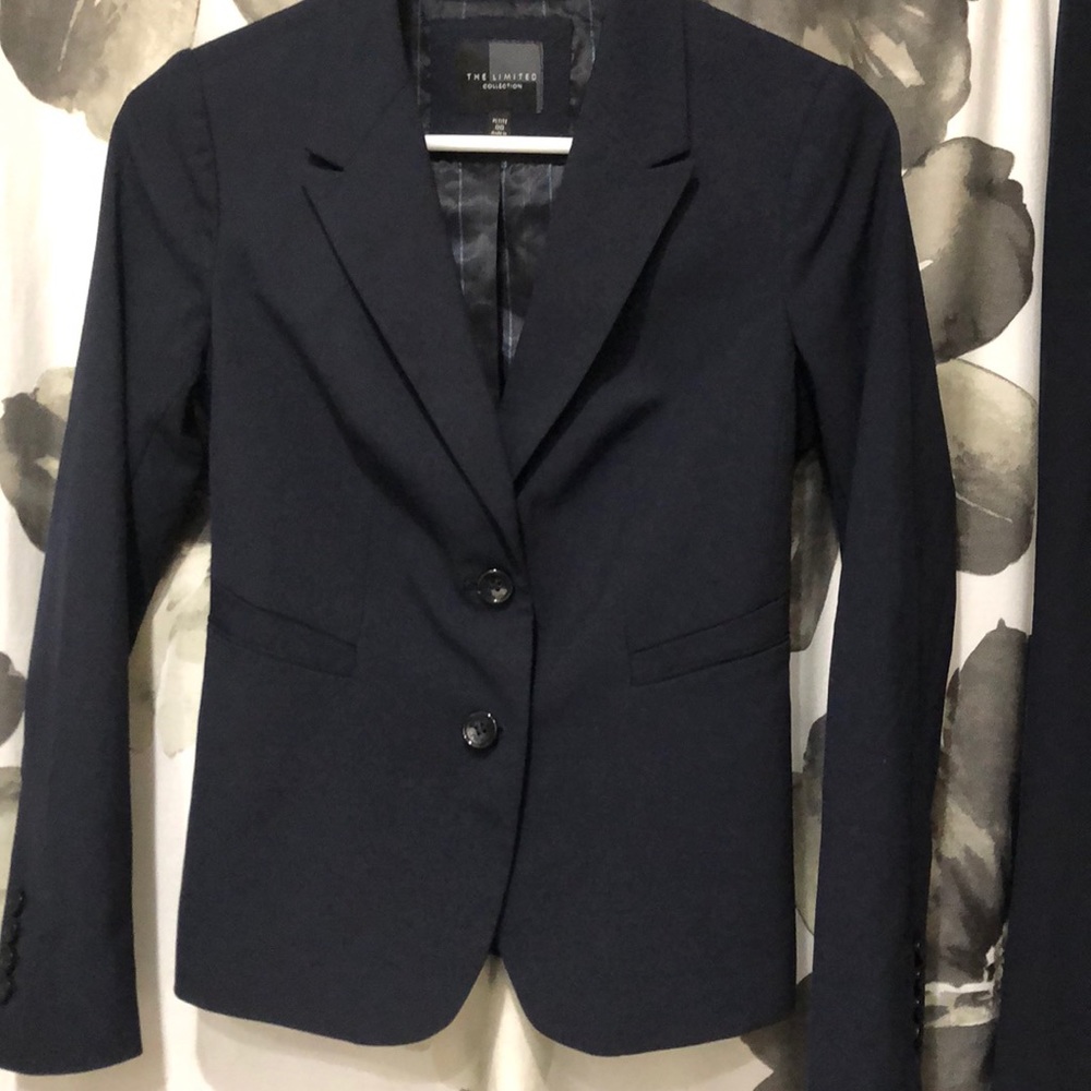 Navy Suit Blazer 00P by The Limited
